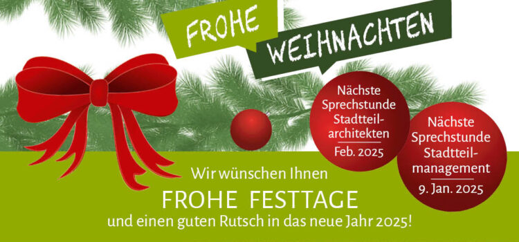 Frohe Weihnachten und Öffnungszeiten