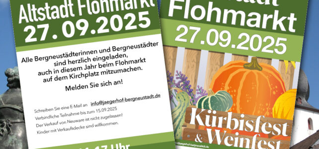 Plakat zu Altstadtflohmarkt und Kürbisfest