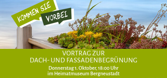 Vortrag zur Dach- und Fassadenbegrünung Infografik zu den im Text erläuterten Inhalten