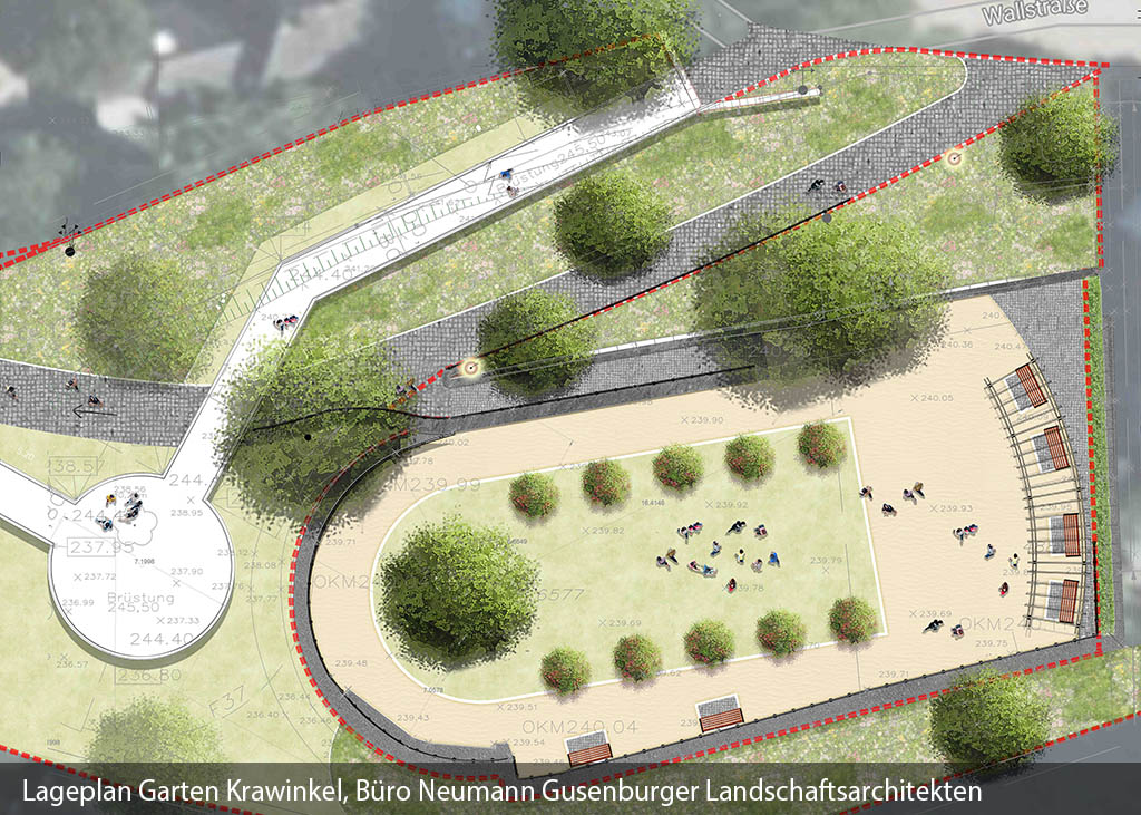 Plan zur Gestaltung des Gartens Krawinkel